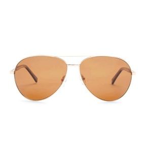 Ted Baker London 62mm Aviator Sunglasses Gold New